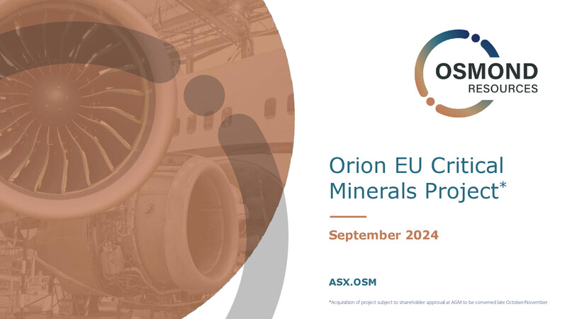 Orion EU Critical Minerals Project Presentation